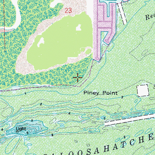 Topographic Map of Piney Point, FL