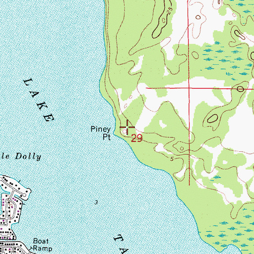 Topographic Map of Piney Point, FL
