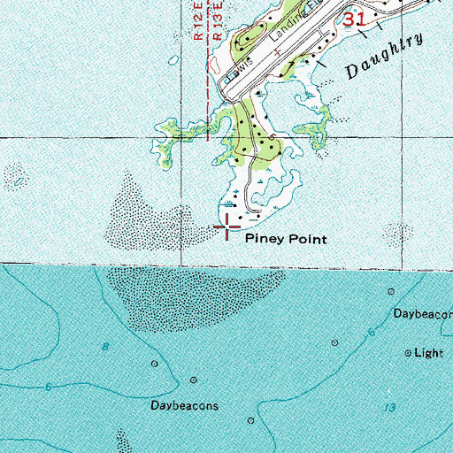 Topographic Map of Piney Point, FL