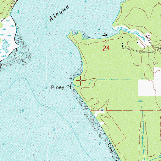Topographic Map of Piney Point, FL