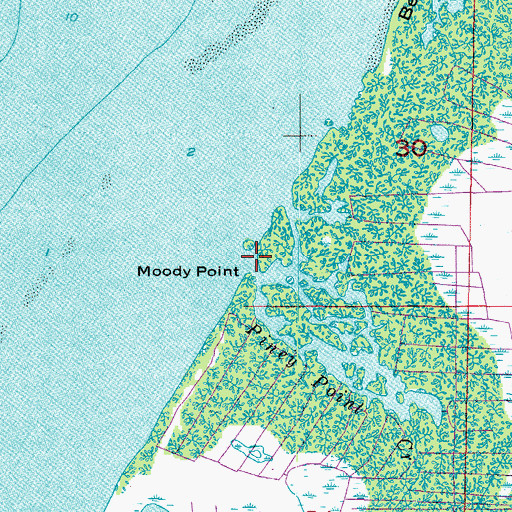 Topographic Map of Piney Point Creek, FL