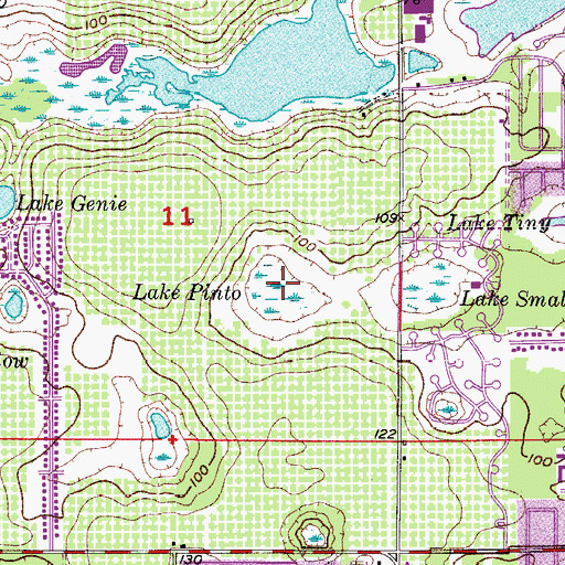 Topographic Map of Lake Pinto, FL