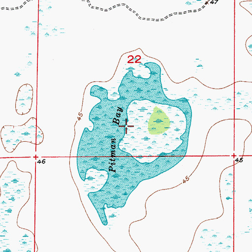 Topographic Map of Pitman Bay, FL