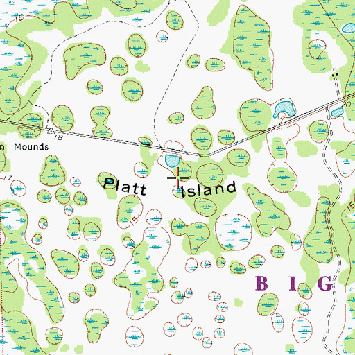 Topographic Map of Platt Island, FL