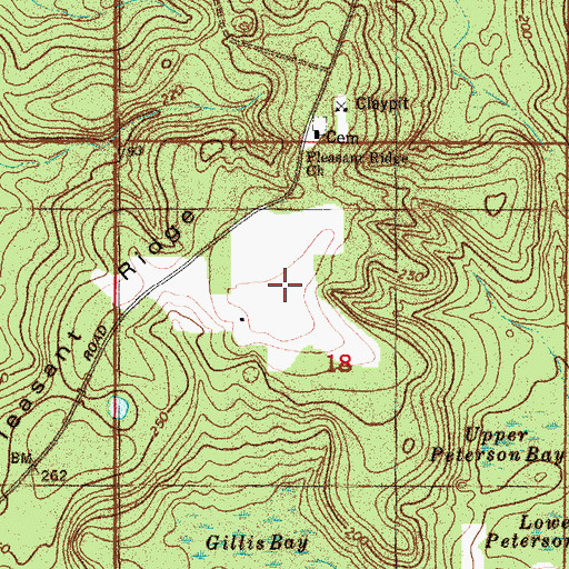 Topographic Map of Pleasant Ridge, FL