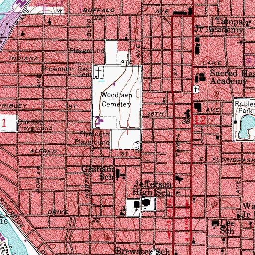 Topographic Map of Plymouth Playground, FL