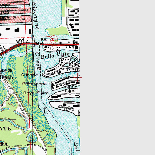 Topographic Map of Poincianna Island, FL