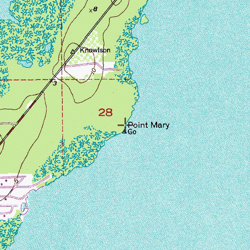 Topographic Map of Point Mary, FL