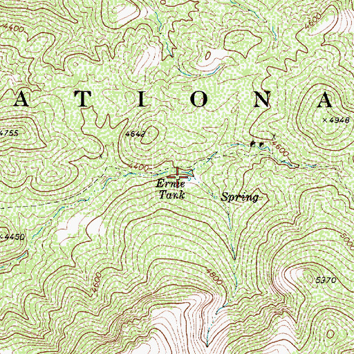 Topographic Map of Ernie Tank, AZ