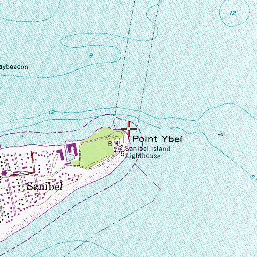 Topographic Map of Point Ybel, FL