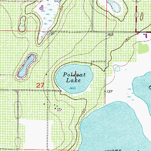 Topographic Map of Polecat Lake, FL