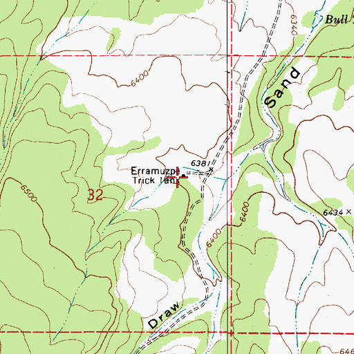 Topographic Map of Erramuzpe Trick Tank, AZ
