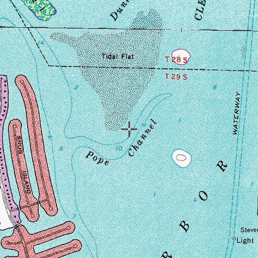 Topographic Map of Pope Channel, FL