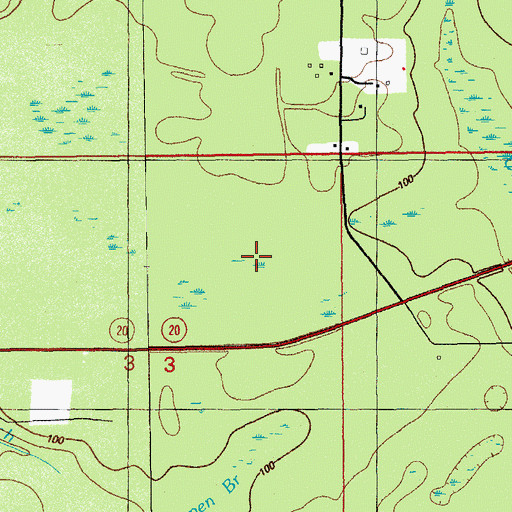 Topographic Map of Pope Pond, FL