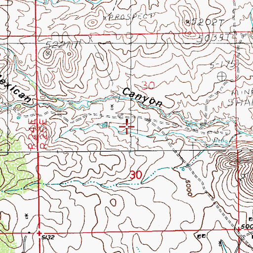 Topographic Map of Christensen Ranch, AZ