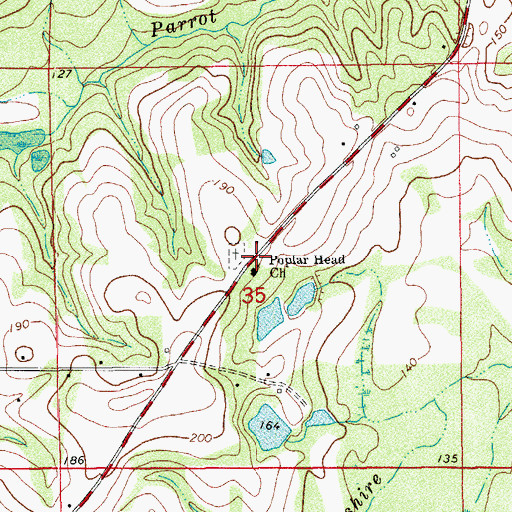 Topographic Map of Poplar Head Church, FL