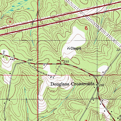 Topographic Map of Poplar Spring School, FL