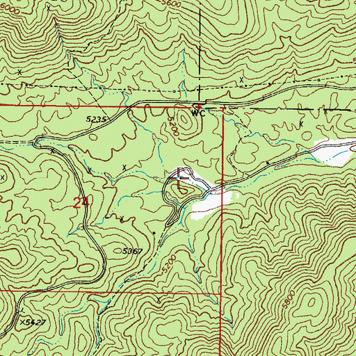 Topographic Map of Eugene Gulch, AZ