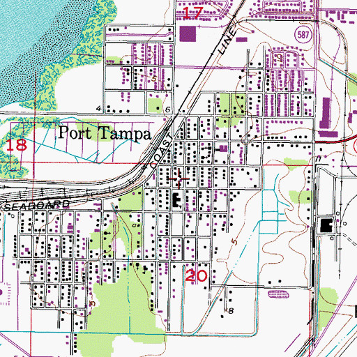 Topographic Map of Port Tampa, FL