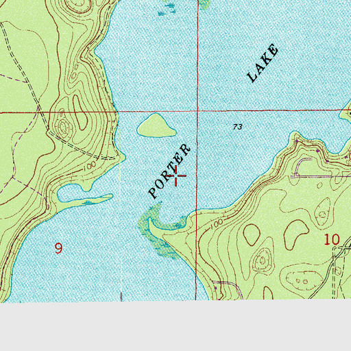 Topographic Map of Porter Lake, FL