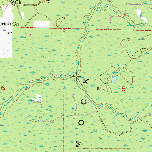 Topographic Map of Porter Slough, FL