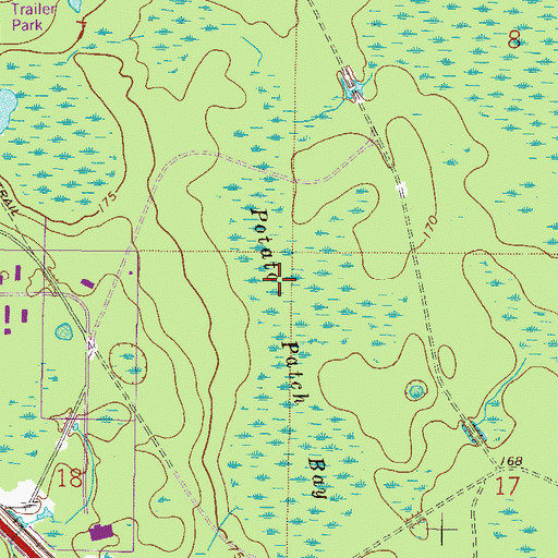Topographic Map of Potato Patch Bay, FL