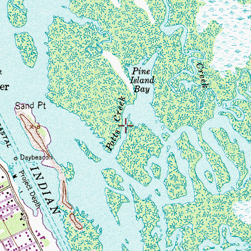 Topographic Map of Potts Creek, FL