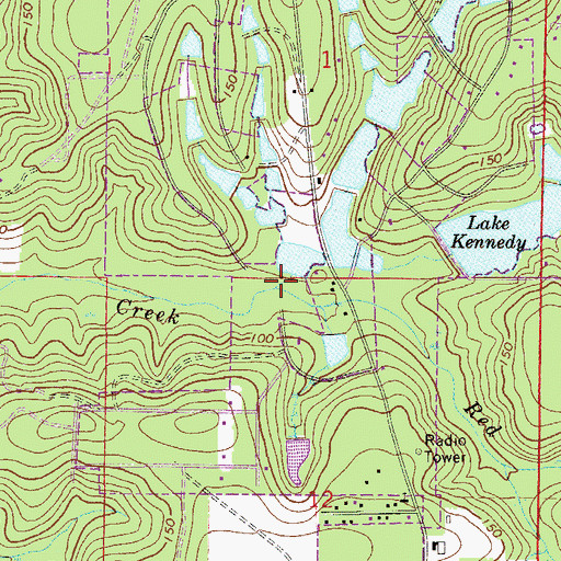 Topographic Map of Powell Spring Branch, FL