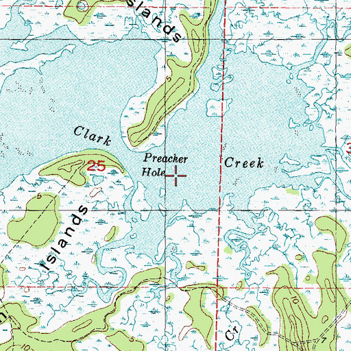 Topographic Map of Preacher Hole, FL