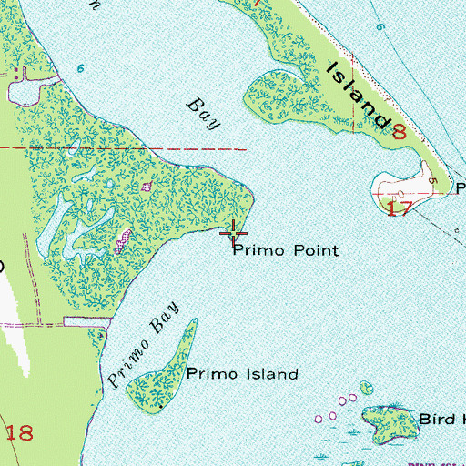 Topographic Map of Primo Point, FL