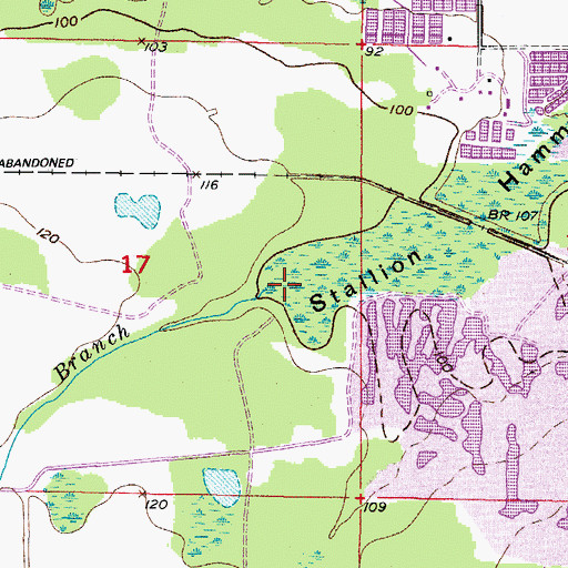 Topographic Map of Pringle Branch, FL