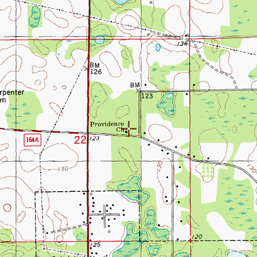 Topographic Map of Providence Church, FL