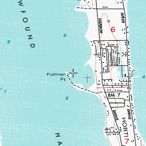 Topographic Map of Pullman Point, FL