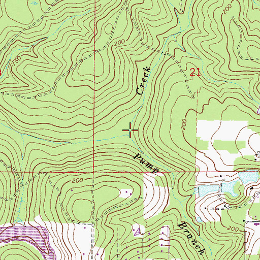 Topographic Map of Pump Branch, FL