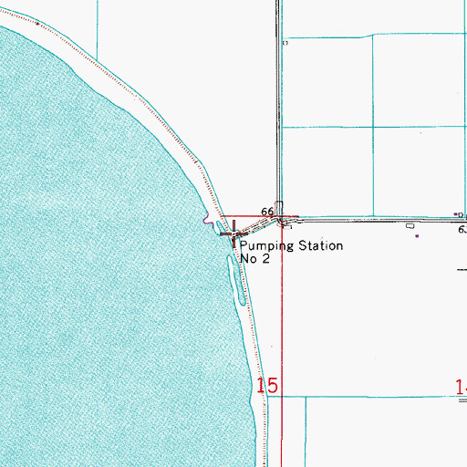 Topographic Map of Pumping Station Number 2, FL