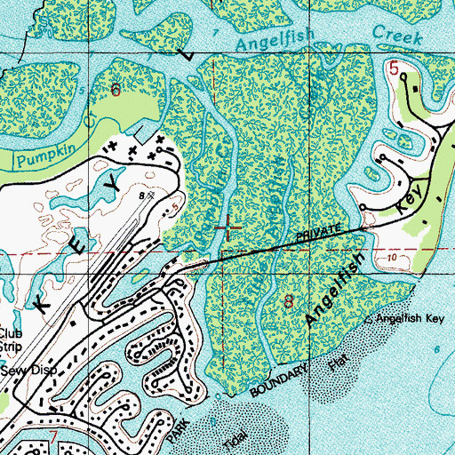 Topographic Map of Pumpkin Creek, FL