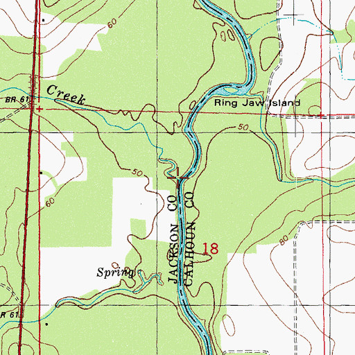 Topographic Map of Pumpkin Creek, FL