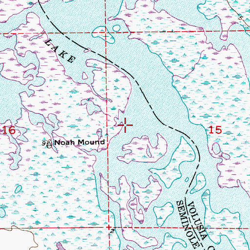 Topographic Map of Puzzle Lake, FL