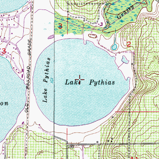 Topographic Map of Lake Pythias, FL