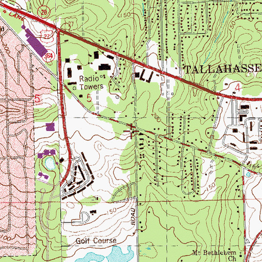 Topographic Map of Queen Chapel, FL