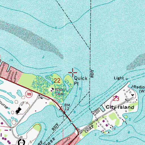 Topographic Map of Quick Point, FL