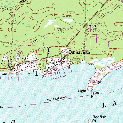 Topographic Map of Quinavista, FL