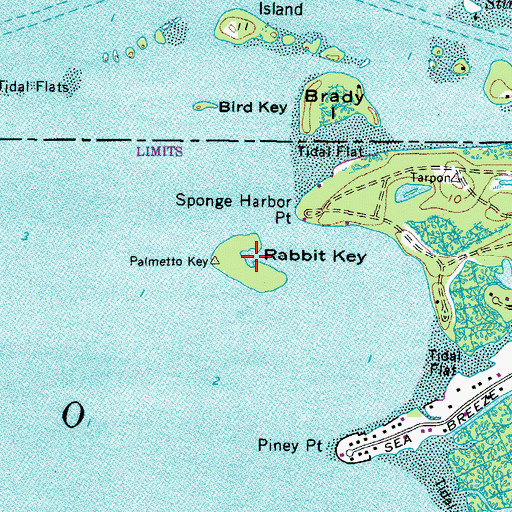 Topographic Map of Rabbit Key, FL
