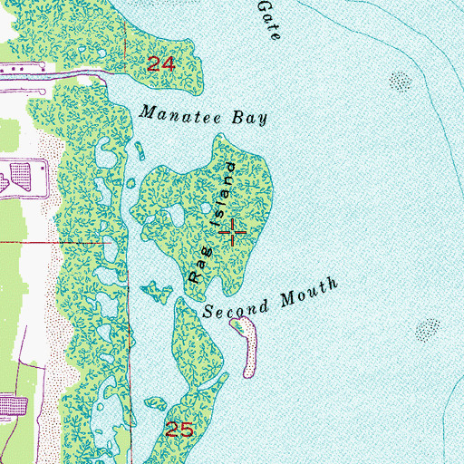 Topographic Map of Rag Island, FL
