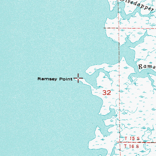 Topographic Map of Ramsey Point, FL