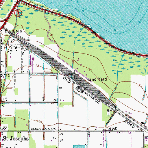 Topographic Map of Rand Yard, FL