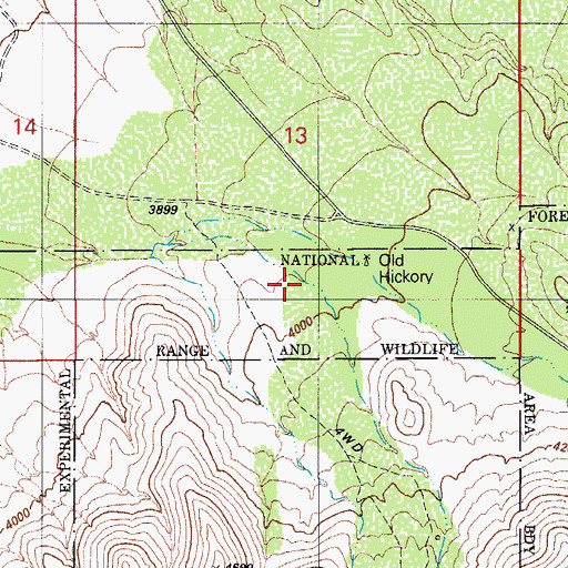 Topographic Map of Faber Canyon, AZ