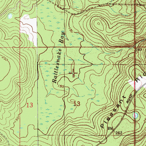 Topographic Map of Rattlesnake Bay, FL