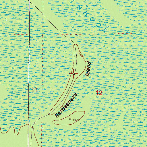 Topographic Map of Rattlesnake Island, FL