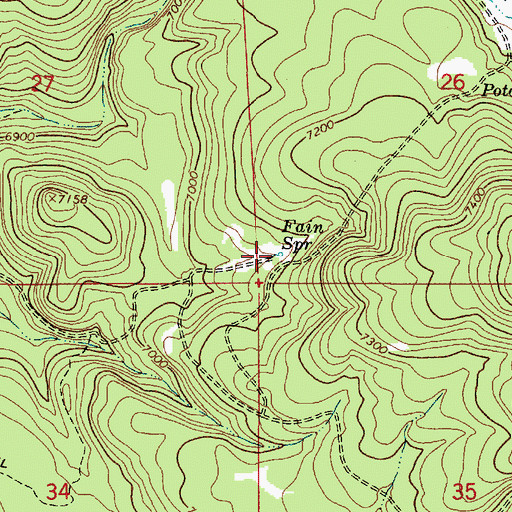 Topographic Map of Fain Spring, AZ
